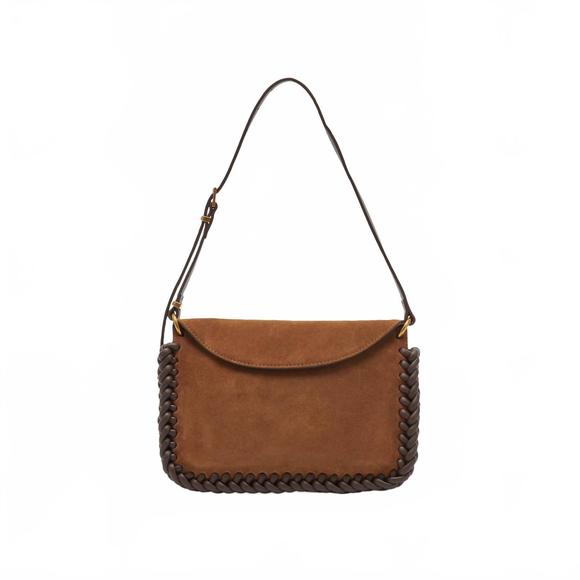 NEW DOLCE VITA harper handbag in tobacco suede